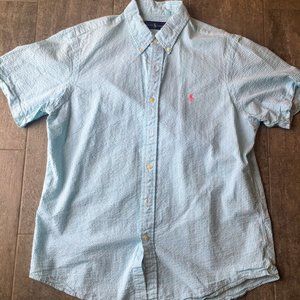 Ralph Lauren short sleeve button down seersucker